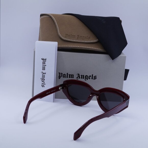 Palm Angels PERI10F MIRACLE 2507 Cat Eye Sunglasses - Red/Dark Grey - Picture 9 of 10